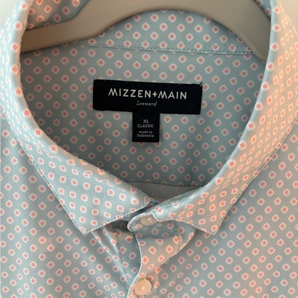 XL Mizzen+Main Blue Patterned Men's Shirt - Picture 2 of 2